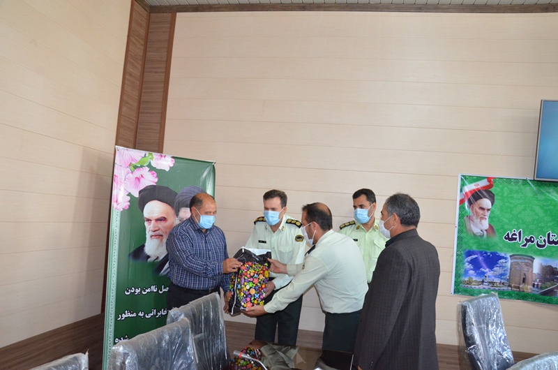 برگزاری مراسم تجلیل از اعضای وابسته ناجا به مناسبت گرامیداشت هفته ناجا در شهرستان مراغه