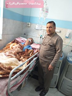 عیادت از یک نفر پیشکسوت در بیمارستان ثامن الائمه مشهد
