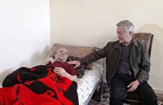 دیدار و عیادت از پیشکسوت ستوان یکم بازنشسته امرالله یزدانی خوزانی