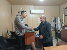 دیدار رئیس کانون بازنشستگان انتظامی مازندران با پیشکسوت باباجان طالبی در شهرستان ساری