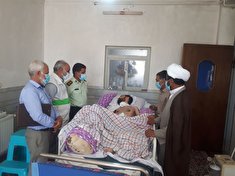 دیدار با بازنشسته معلول بستری در منزل ابوالفضل خالقی در شهرستان شهربابک