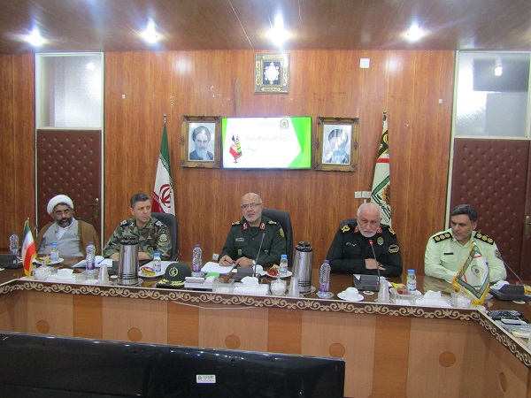 برگزاری جلسه قرارگاه تابان فرماندهی انتظامی بوشهر با حضور فرمانده قرارگاه تابان ستاد کل