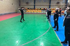 برگزاري ورزش صبحگاهی در سالن شهید امان اللهی شهرستان سنندج