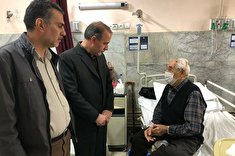 عیادت ازستوان‌سوم بازنشسته محمدشریف اصلانی در بیمارستان توحید سنندج