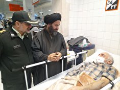 عیادت از پیشکسوت فرمان سالاری نژاد در بیمارستان فوق تخصصی دکتر بهشتی کاشان