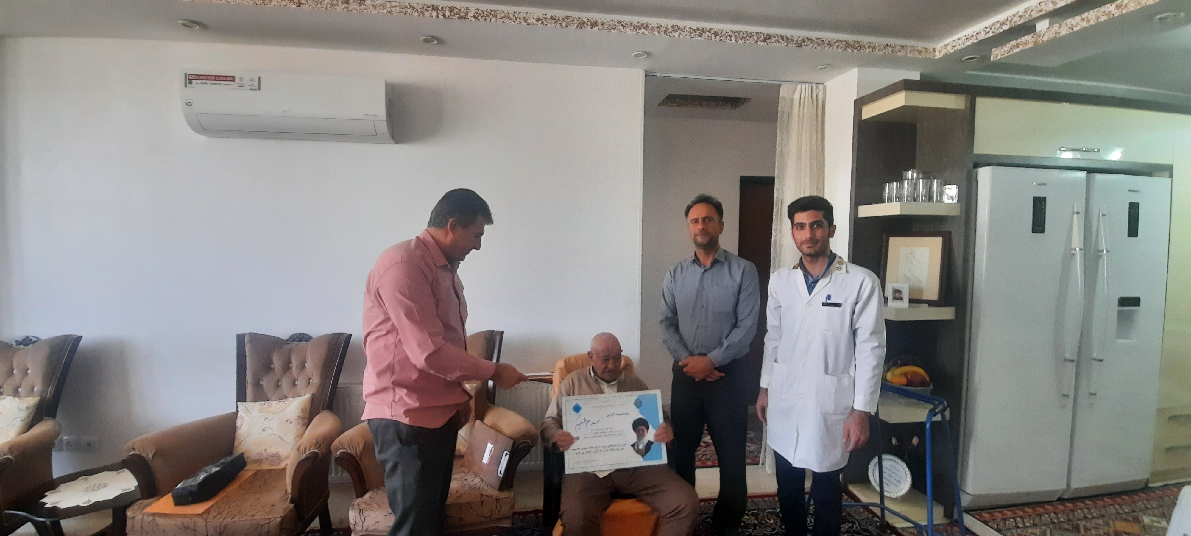 دیدار و سرکشی از بازنشسته نعمت الله آذری دهکردی