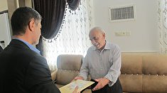 دیدار رئیس اداره بازنشستگی نیروهای مسلح استان قم و رئیس کانون استان با آقای یوسفعلی نصیری