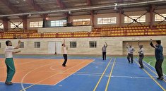 برگزاری برنامه ورزشی در سالن ورزشی شهید سلیمانی شهرستان محلات