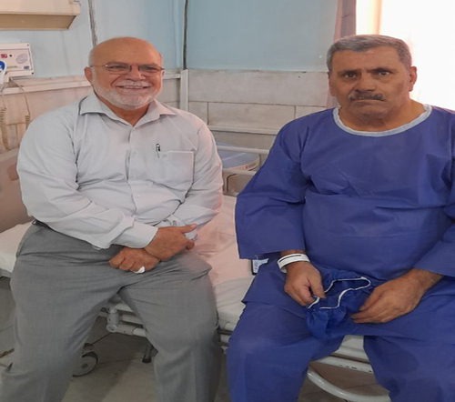 عیادت از بازنشسته رضا کیانپور در بیمارستان فاطمه الزهرا(س)