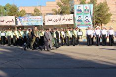 صبحگاه مشترک نیروهای مسلح استان سمنان به مناسبت گرامیداشت هفته فراجا