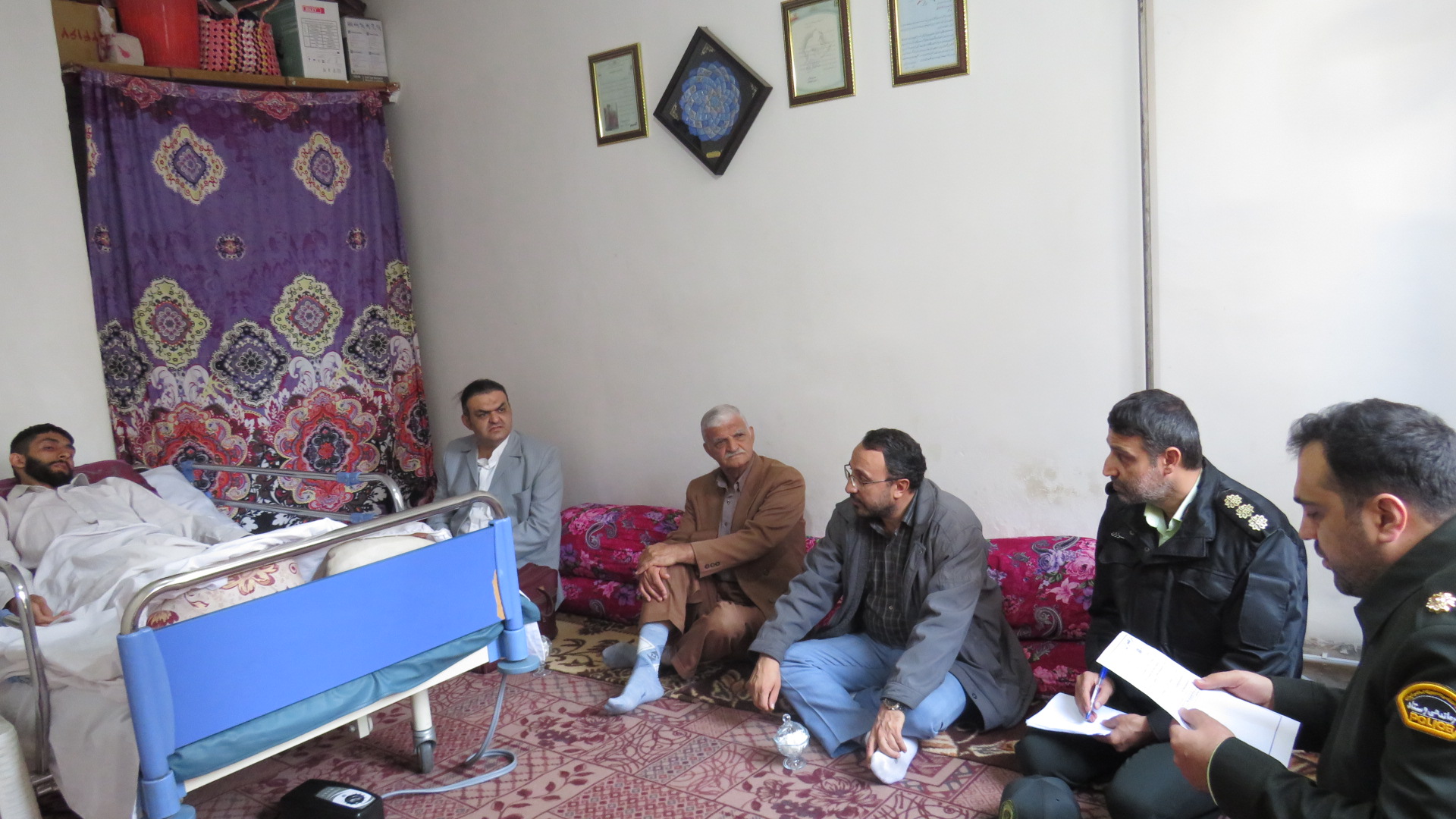 دیدار از جانباز و معلول خدمتی بستری در منزل