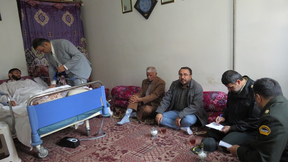 دیدار از جانباز و معلول خدمتی بستری در منزل