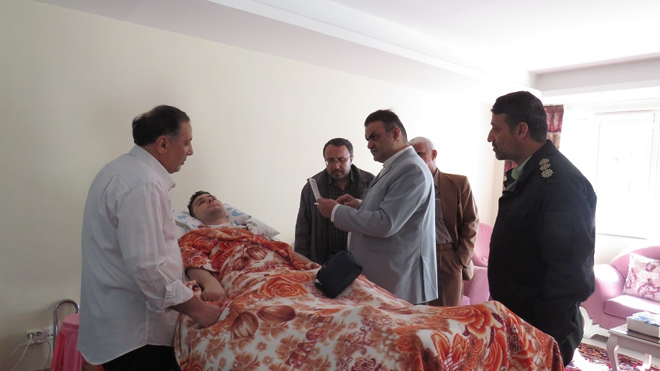 دیدار از جانباز و معلول خدمتی بستری در منزل