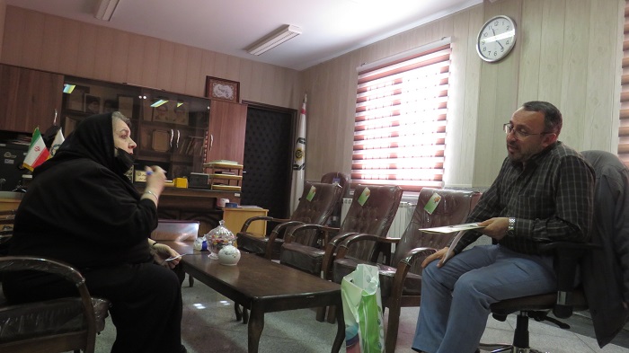 دیدار و دلجویی رییس کانون بازنشستگان استان با همسر بازنشسته متوفی