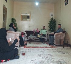 دیدار فرمانده انتظامی شهرستان مسجدسلیمان با مستمری بگیر گل متاءگمارپور