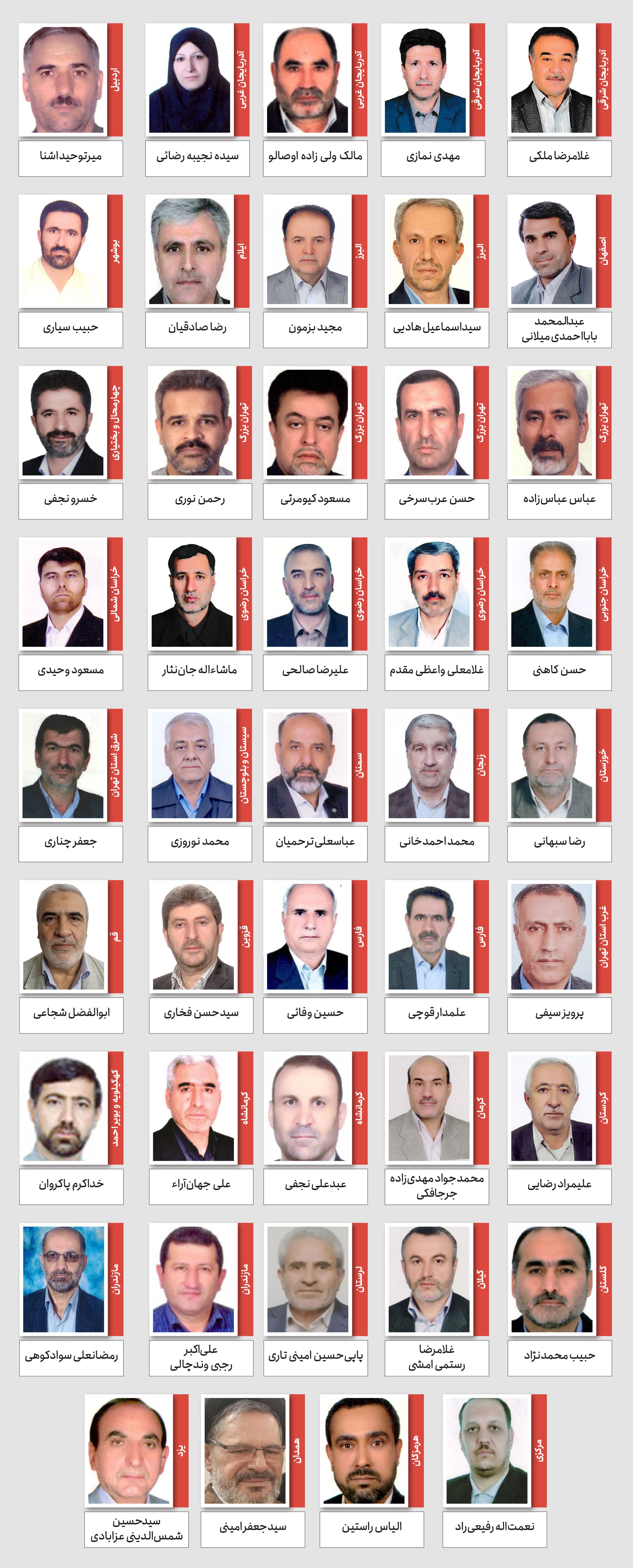 نمایندگان پنجمین دوره مجمع کانون بازنشستگان انتظامی