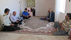 دیدار رئیس کانون انتظامی استان از ستوان دوم باز نشسته اسمعیل جمالی و سرباز وظیفه محمد جعفری
