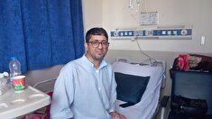 عیادت از ۴ بازنشسته در بیمارستان حضرت ابوالفضل (ع) فراجا کرمانشاه
