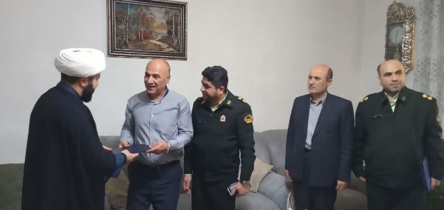 دیدار فرمانده انتظامی شهرستان رضوانشهر با 4 عضو وابسته