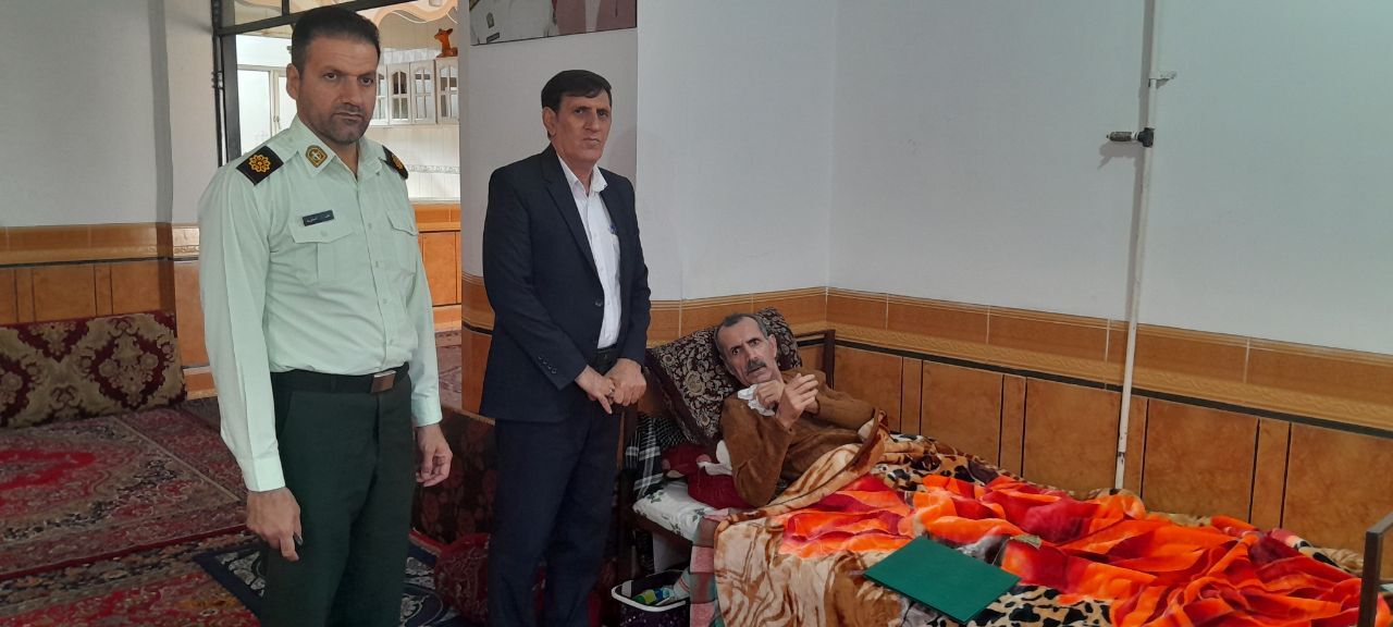 دیدار با 3 تن از بازنشستگان بیمار در شهرستان اندیمشک