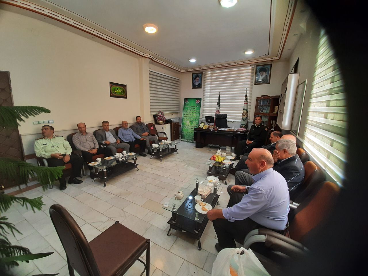 دیدار مسئول دفتر نمایندگی کانون بازنشستگان شهرستان بناب با فرمانده انتظامی شهرستان