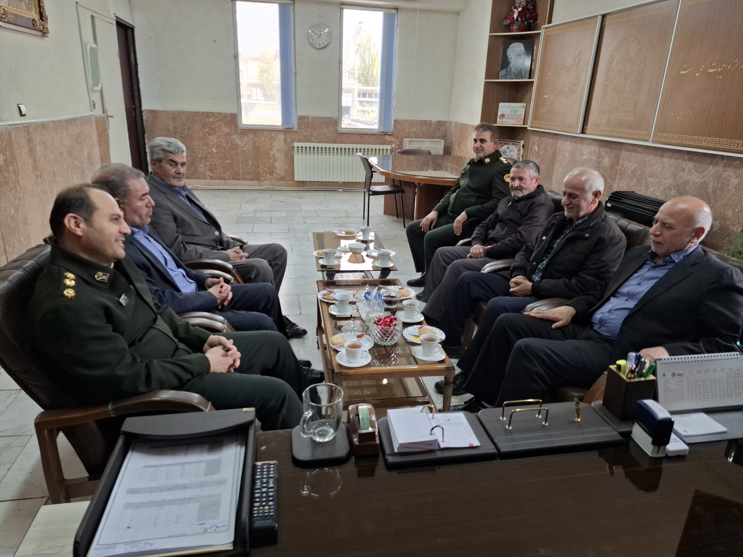 دیدار رئیس کانون بازنشستگان انتظامی استان با فرمانده انتظامی شهرستان مرزی نمین