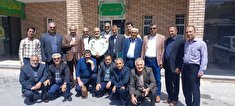 دیدار مسئول دفتر نمایندگی شهرستان لنجان (زرین شهر) و جمعی از بازنشستگان با رئیس کلانتری ۱۱ زرین شهر