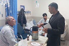 عیادت از ۴ پیشکسوت بازنشسته در بیمارستان حضرت ابوالفضل (ع) فراجا کرمانشاه