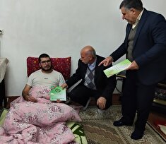 دیدار و عیادت از بازنشسته محمد اصغری ساکن شهرستان مرزی نمین