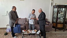 دیدار با ۴ نفر از پیشکسوتان بیمار در شهرستان مشهد مقدس