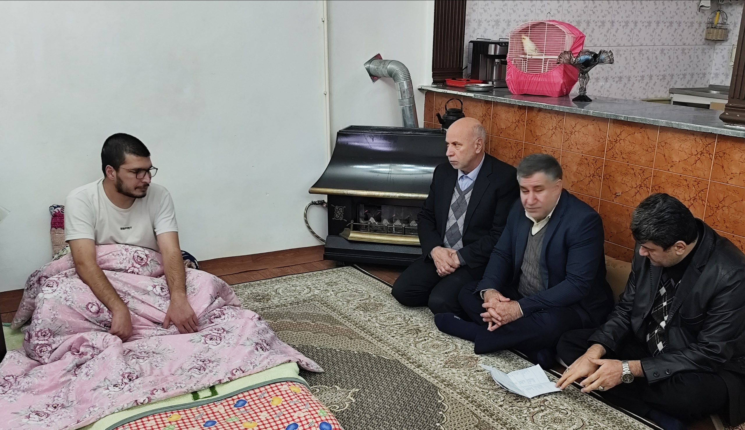 دیدار و عیادت از بازنشسته محمد اصغری ساکن شهرستان مرزی نمین