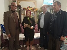 دیدار و تکریم از مستمری بگیر فاطمه ابراهیمی در شهرستان ساری
