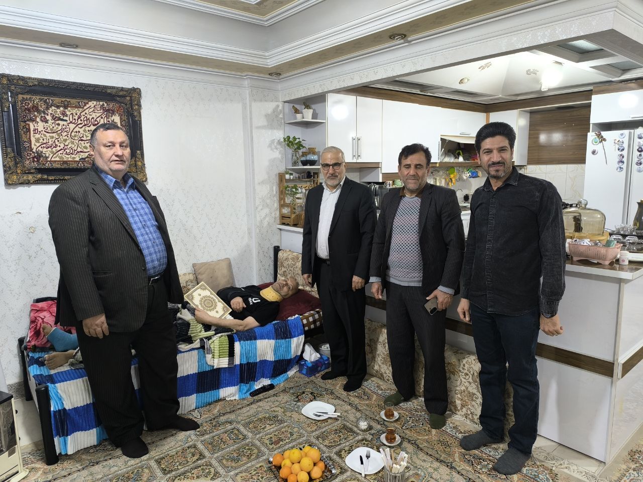 دیدار با 3 نفر از بازنشستگان بیمار بستری در منزل شهرستان اهواز