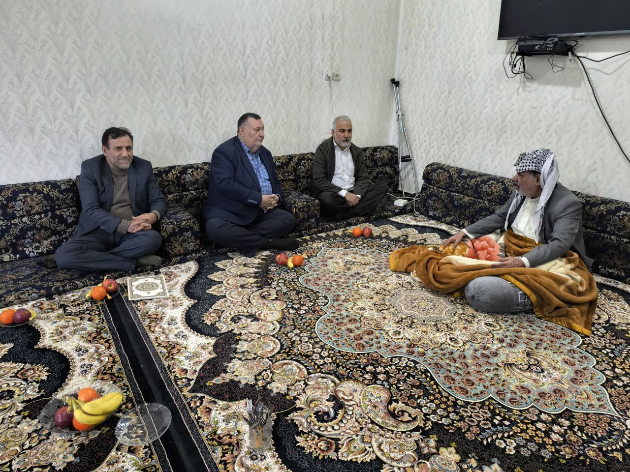 دیدار با 3 نفر از بازنشستگان بیمار بستری در منزل شهرستان اهواز