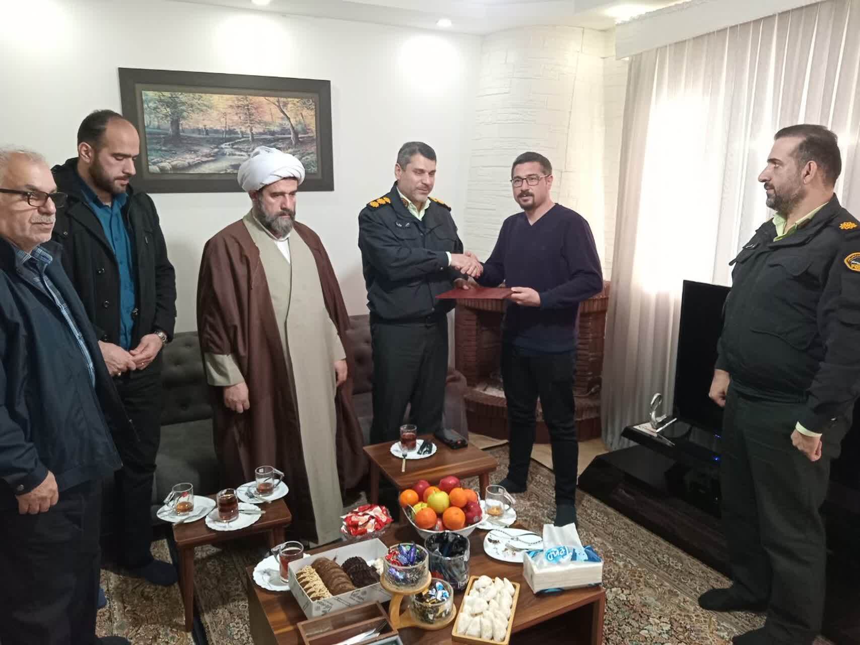 دیدار فرمانده شهرستان بندرانزلی با جانبازان انتظامی شهرستان