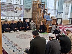 حضور سردار تقوی فرمانده انتظامی استان و رئیس کانون استان اردبیل در مراسم ترحیم پدر عضو وابسته