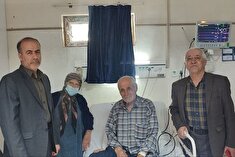 عیادت از پیشکسوت بازنشسته حسین محمدی‌کانی‌سواران در بیمارستان توحید سنندج