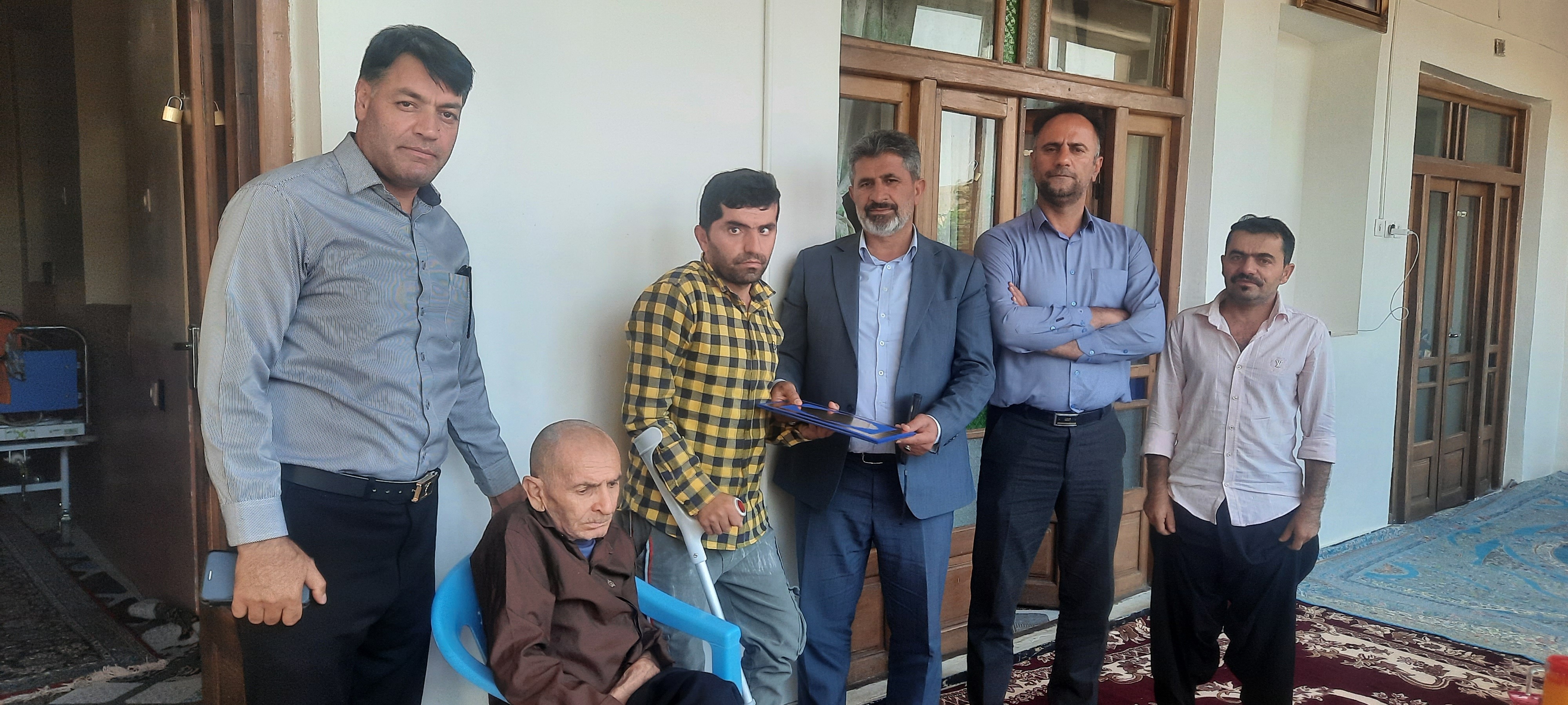 دیدار و سرکشی از تعداد2 نفر از مستمری بگیران شهرستان فارسان