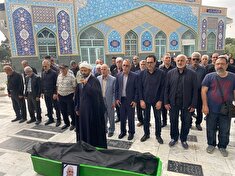 شرکت درمراسم تشیع جنازه  بازنشسته علی اکبر سنجری