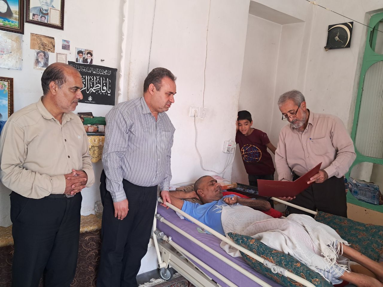 عیادت از ستوان دوم بازنشسته ذبیح اله شفیعی طهمورساتی