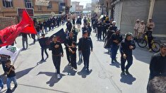 برگزاری مراسم عزاداری، روضه خوانی و سینه زنی هیئت ابا عبداله الحسین (ع) هنگ مرزی سردشت