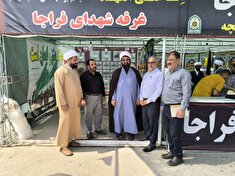 آغاز به کار موکب مشترک عقیدتی سیاسی فرماندهی و کانون بازنشستگان استان خوزستان در پایانه مرزی شلمچه