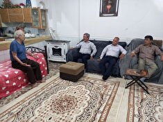 دیدار و سرکشی با بیمار پیشکسوت انتظامی ابراهیم قائدی پاپری