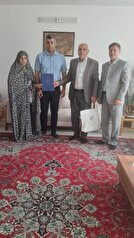 دیدار با مستمری بگیر خانم طاهره کبیری در شهرستان شیروان