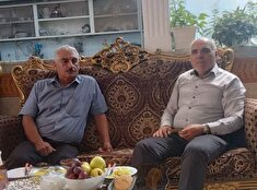 عیادت از بازنشسته شیرزاد بهارستان باجگیران در شهرستان شیروان