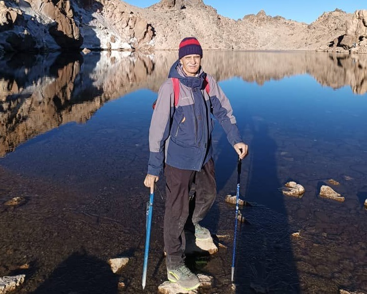 صعود به قله سبلان سرهنگ بازنشسته سعید اسدی نیا از بازنشستگان انتظامی شهرستان تبریز