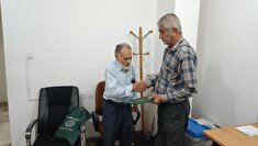 دیدار و تجلیل ازپیشکسوت انتظامی محمدحسنی همت آبادی در شهرستان ساری