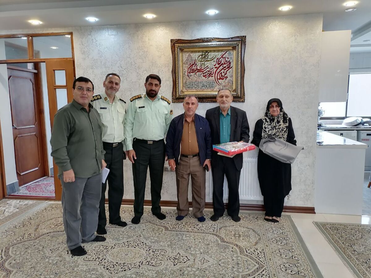 دیدار وتجلیل از پیشکسوت انتظامی سید محمد طاهری در شهرستان قائمشهر