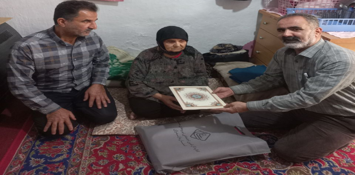 دیدار و تجلیل از مستمری بگیرفاطمه جعفری نهردر شهرستان آمل