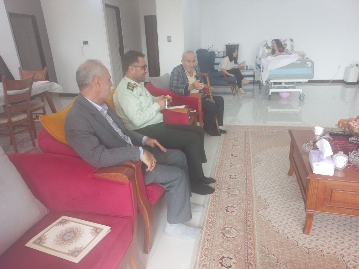 دیدار و تجلیل ازپیشکسوت انتظامی اصغرلاک دشتی در شهرستان ساری